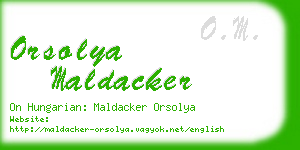 orsolya maldacker business card